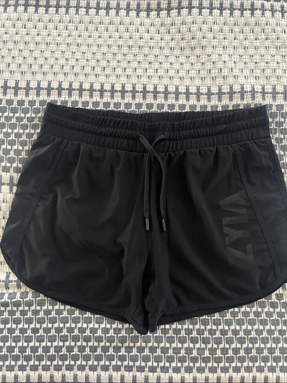 ZYIA Black Women's Athletic Shorts with Drawstring Waist